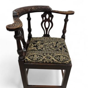 Antique Carved Corner Chair / c.1900 / FREE DELIVERY - Image 6