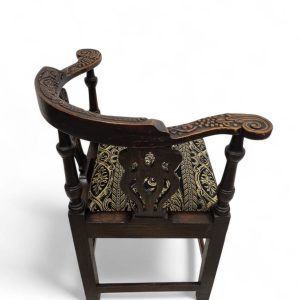 Antique Carved Corner Chair / c.1900 / FREE DELIVERY - Image 5