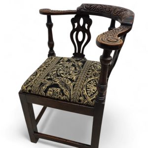 Antique Carved Corner Chair / c.1900 / FREE DELIVERY - Image 3