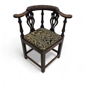 Antique Carved Corner Chair / c.1900 / FREE DELIVERY