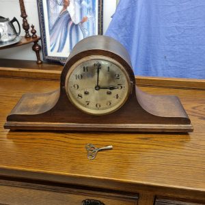 Antique Victorian Oak Napoleon Mantle Clock / c1880 / FREE DELIVERY