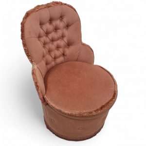 Vintage Genuine Sherborne Pouffes / Bedroom Tub Pink Chair Draylon Velvet / c1960 / FREE DELIVERY - Image 7