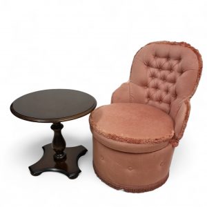 Vintage Genuine Sherborne Pouffes / Bedroom Tub Pink Chair Draylon Velvet / c1960 / FREE DELIVERY - Image 3