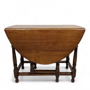 Vintage Oak Gateleg Table / Gate-Leg Drop Leaf / Made in England 1930s / Seats 4-6 / FREE DELIVERY - Image 10