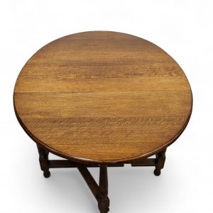 Vintage Oak Gateleg Table / Gate-Leg Drop Leaf / Made in England 1930s / Seats 4-6 / FREE DELIVERY - Image 8