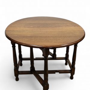 Vintage Oak Gateleg Table / Gate-Leg Drop Leaf / Made in England 1930s / Seats 4-6 / FREE DELIVERY - Image 6