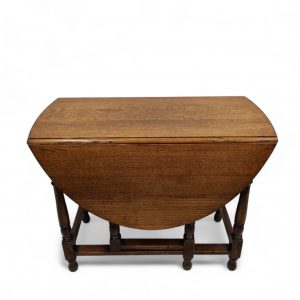 Vintage Oak Gateleg Table / Gate-Leg Drop Leaf / Made in England 1930s / Seats 4-6 / FREE DELIVERY - Image 2