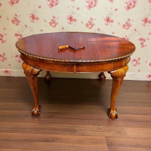 Antique Victorian Mahogany Extending Dining Table / c.19th Century / Crank Handle / Lion Paw Feet / FREE DELIVERY - Image 1