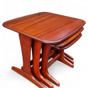 Vintage Mid-Century Modern Teak Nest of Three Tables / c.1970 / FREE DELIVERY - Image 7