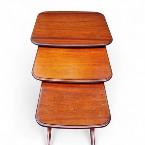 Vintage Mid-Century Modern Teak Nest of Three Tables / c.1970 / FREE DELIVERY - Image 6