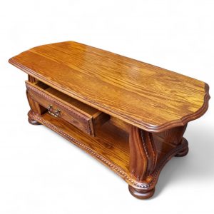 Vintage Oak Coffee Table with Drawer / c.1970 / FREE DELIVERY - Image 5