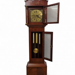 Vintage Mahogany Longcase Grandfather Clock / Weight-Driven Movement / c.1960s / FREE DELIVERY - Image 8