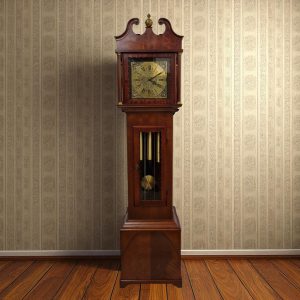 Vintage Mahogany Longcase Grandfather Clock / Weight-Driven Movement / c.1960s / FREE DELIVERY - Image 1