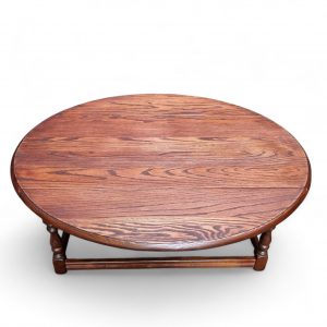Vintage Oak Drop-Leaf Coffee Table / Old Charm Wood Brothers / c.1970s / FREE DELIVERY - Image 11