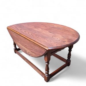Vintage Oak Drop-Leaf Coffee Table / Old Charm Wood Brothers / c.1970s / FREE DELIVERY - Image 10