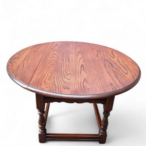Vintage Oak Drop-Leaf Coffee Table / Old Charm Wood Brothers / c.1970s / FREE DELIVERY - Image 7