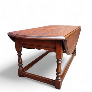 Vintage Oak Drop-Leaf Coffee Table / Old Charm Wood Brothers / c.1970s / FREE DELIVERY - Image 6