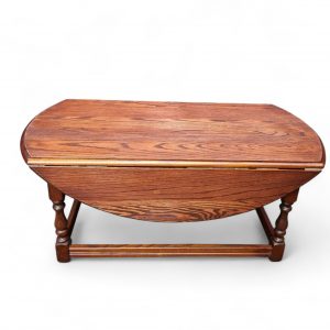 Vintage Oak Drop-Leaf Coffee Table / Old Charm Wood Brothers / c.1970s / FREE DELIVERY - Image 2