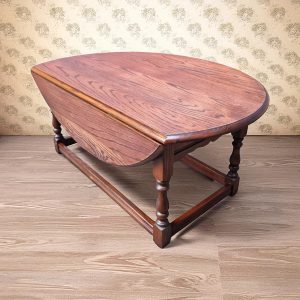 Vintage Oak Drop-Leaf Coffee Table / Old Charm Wood Brothers / c.1970s / FREE DELIVERY - Image 1