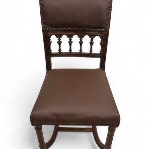 Antique Renaissance Revival Dining Chairs / Set of 6 / c.1890–1910 / FREE DELIVERY - Image 9