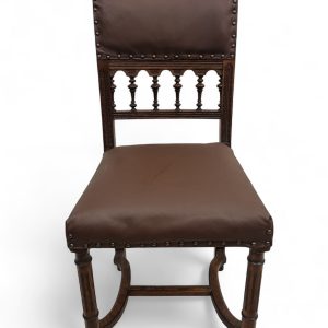 Antique Renaissance Revival Dining Chairs / Set of 6 / c.1890–1910 / FREE DELIVERY - Image 8