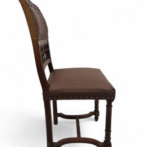 Antique Renaissance Revival Dining Chairs / Set of 6 / c.1890–1910 / FREE DELIVERY - Image 7