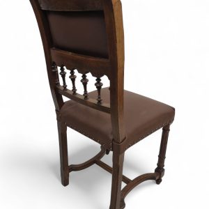 Antique Renaissance Revival Dining Chairs / Set of 6 / c.1890–1910 / FREE DELIVERY - Image 6