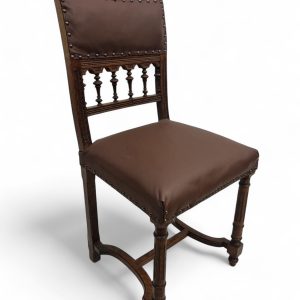 Antique Renaissance Revival Dining Chairs / Set of 6 / c.1890–1910 / FREE DELIVERY - Image 5