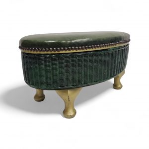 Vintage Lloyd Loom Lusty Style Footstool with Storage / c.1950s / FREE DELIVERY