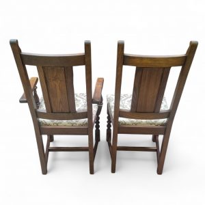 Vintage Old Charm Oak Dining Chairs / Set of 6 / c.1970 / FREE DELIVERY - Image 8