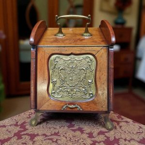 Antique Coal Scuttle with Original Liner and Shovel / c.1900 / FREE DELIVERY - Image 9