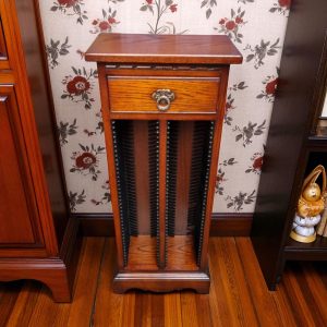 Vintage Old Charm CD Cabinet / 1970s / Tudor Brown / FREE DELIVERY - Image 1