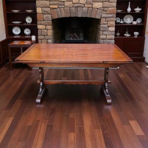 Vintage Old Charm Wood Bros Extendable Dining Table / Tudor Brown / c.1970s / FREE DELIVERY