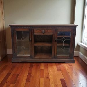 Vintage Old Charm Wood Bros Bookcase / Tudor Brown / c.1970 / FREE DELIVERY - Image 1