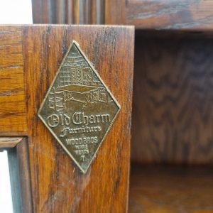Vintage Old Charm Wood Bros Bookcase / Tudor Brown / c.1970 / FREE DELIVERY - Image 9