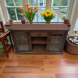 Vintage Old Charm Wood Bros Bookcase / Tudor Brown / c.1970 / FREE DELIVERY - Image 8