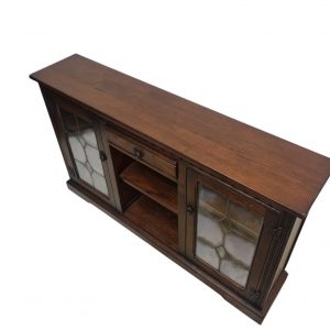 Vintage Old Charm Wood Bros Bookcase / Tudor Brown / c.1970 / FREE DELIVERY - Image 6
