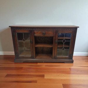 Vintage Old Charm Wood Bros Bookcase / Tudor Brown / c.1970 / FREE DELIVERY - Image 5