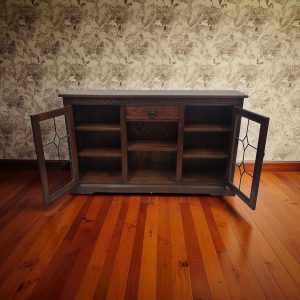 Vintage Old Charm Wood Bros Bookcase / Tudor Brown / c.1970 / FREE DELIVERY - Image 4