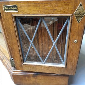 Vintage Old Charm Wood Bros Oak Corner TV Cabinet / Light Oak / c.1970 / FREE DELIVERY - Image 7