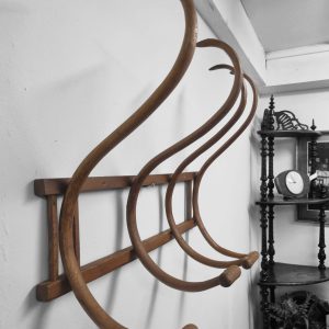 Vintage Bentwood Wall Coat Rack / c.1940s / Hall Hanger / FREE DELIVERY - Image 8