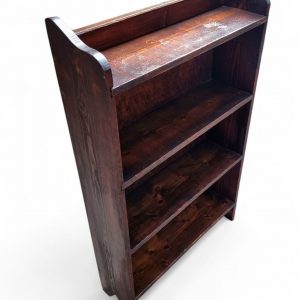 Antique Pine Open Bookshelf / Early 20th Century / Rustic Finish / FREE DELIVERY - Image 3