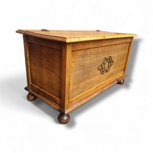 Vintage Oak Blanket Chest / Storage Trunk / c.1940s–1950s / FREE DELIVERY - Image 6