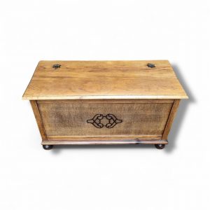 Vintage Oak Blanket Chest / Storage Trunk / c.1940s–1950s / FREE DELIVERY - Image 4