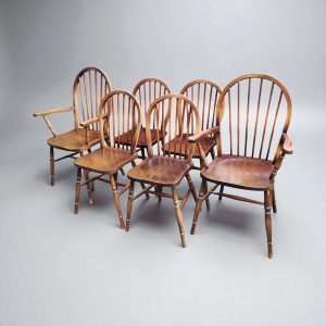 Vintage Windsor Dining Chairs / Elm & Beech / Set of 6 / c.1970 / FREE DELIVERY - Image 3