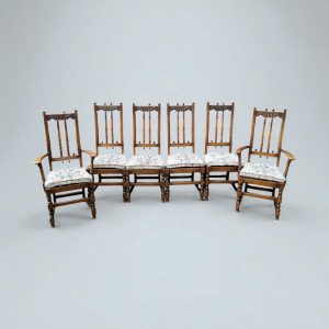 Vintage Ercol Dining Chairs / Solid Elm Wood / Set of 6 / c.1970 / FREE DELIVERY
