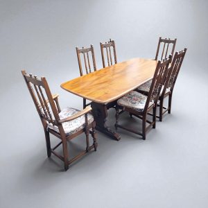 Vintage Ercol Dining Chairs / Solid Elm Wood / Set of 6 / c.1970 / FREE DELIVERY - Image 3