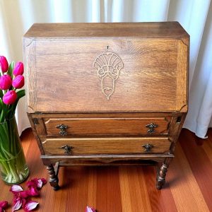 Antique Oak Bureau / c.1930 / FREE DELIVERY - Image 8