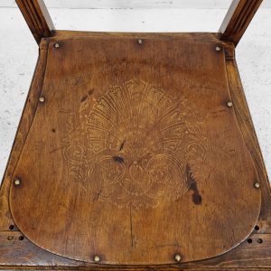Antique Edwardian Beech Side Chair / c1900 / FREE DELIVERY - Image 8