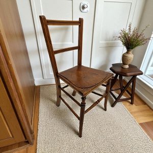 Antique Edwardian Beech Side Chair / c1900 / FREE DELIVERY